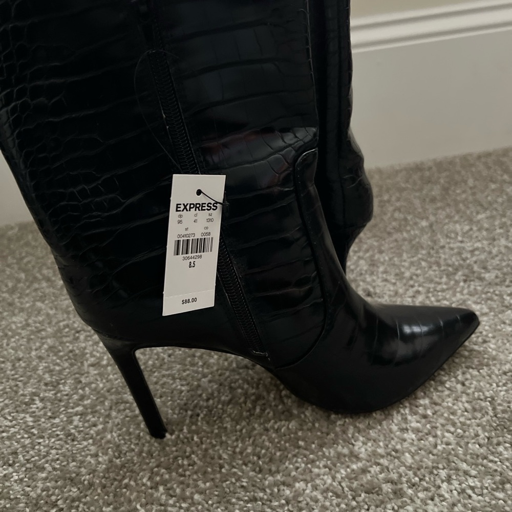 Express Black Women's High Heel Boots